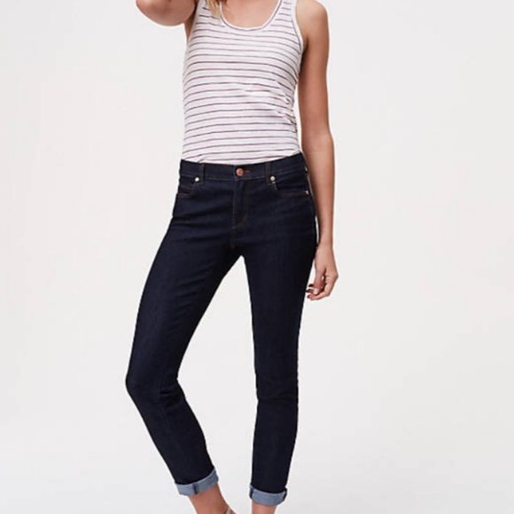 Loft Modern Skinny Jeans in Dark Wash - 0/25R - Picture 1 of 4